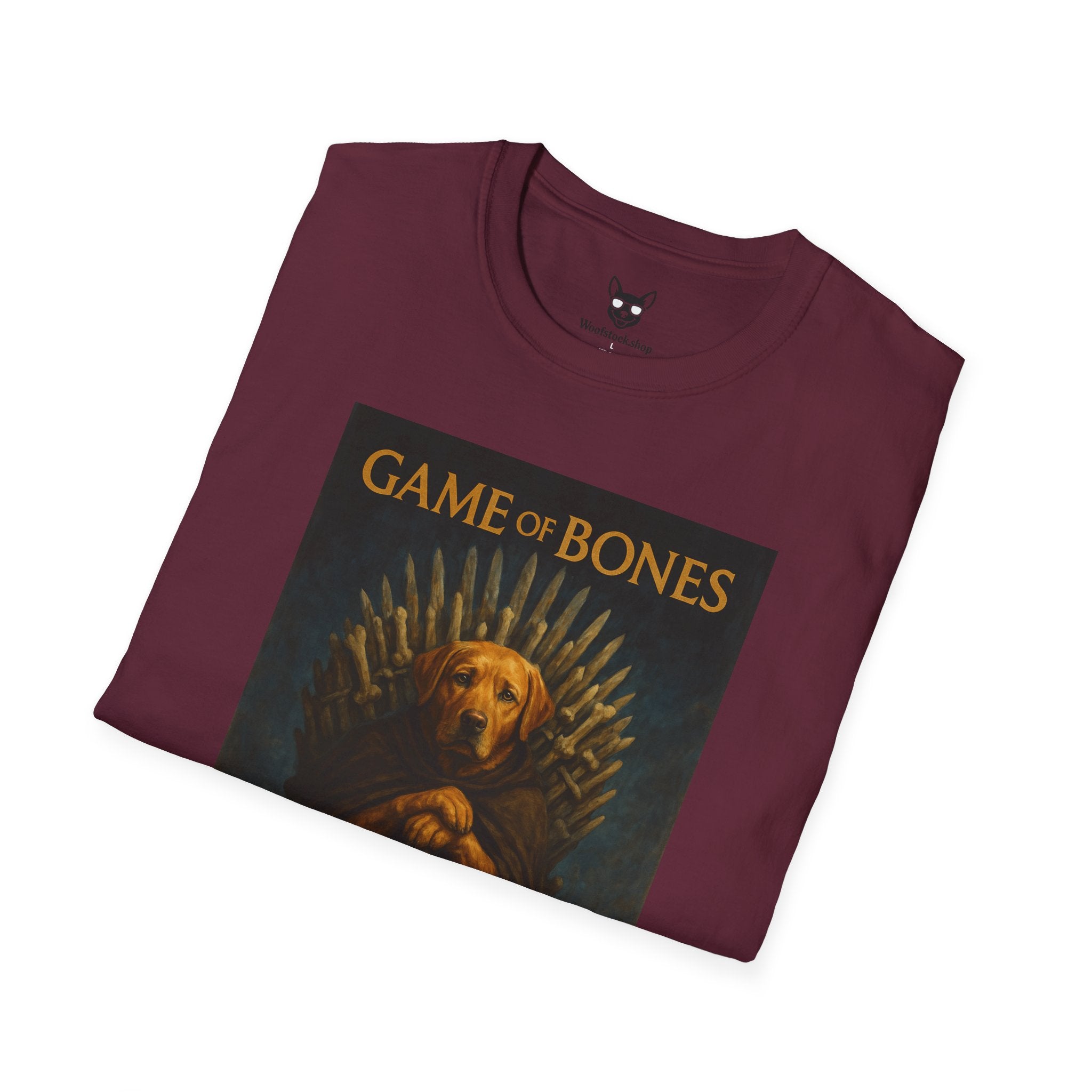 Game of Thrones TV Poster Dog Parody Unisex Softstyle T-Shirt -- Funny Dog Tee for TV and Dog Lovers